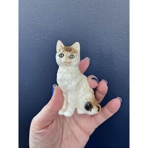 Vintage Nippon Yoko Boeki Co Porcelain Cat Figurine 4" Made In Japan Sitting